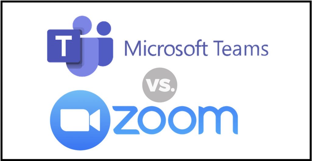 Microsoft Teams logo vs Zoom logo 